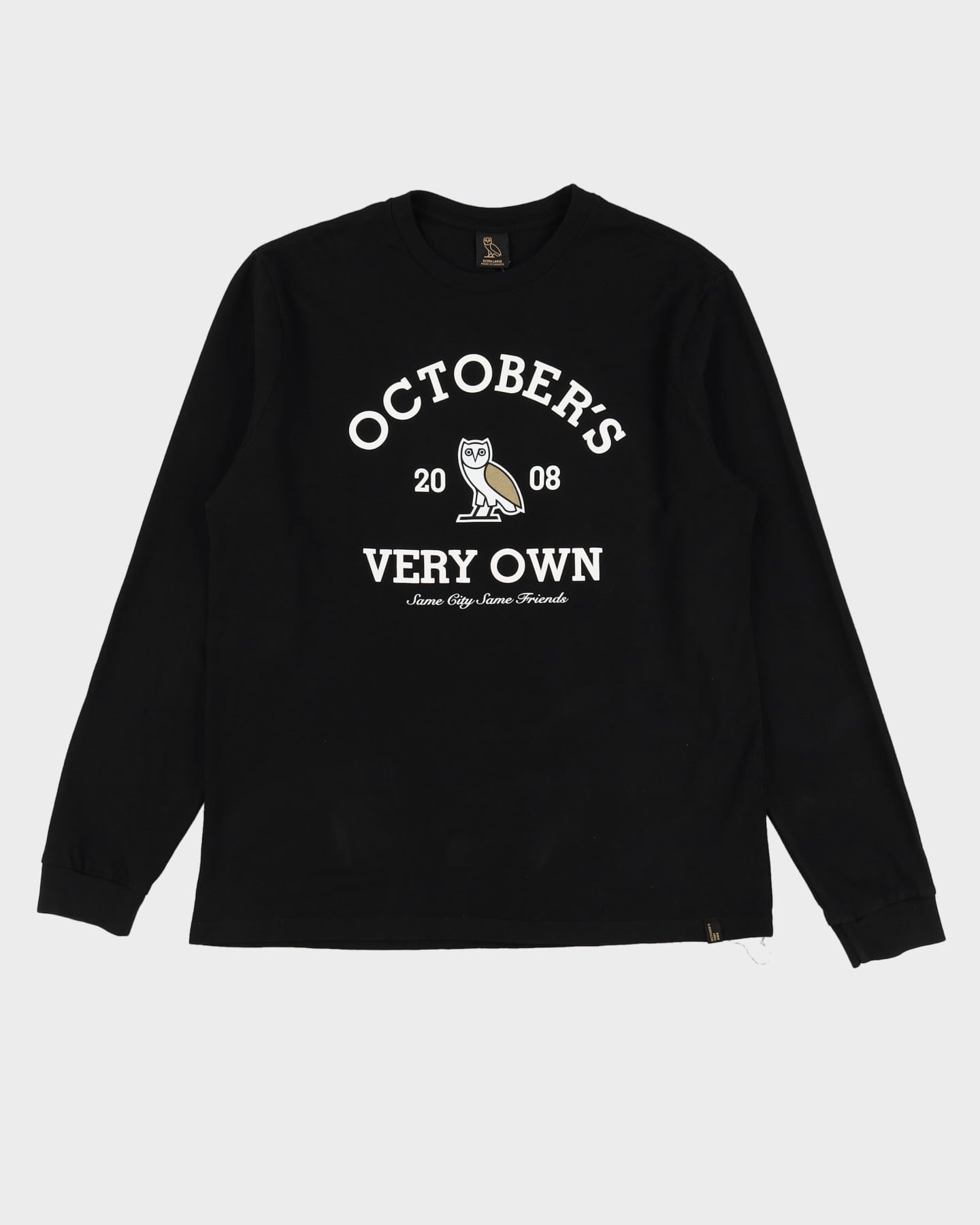 OVO Octobers Very Own Black Long Sleeve T-Shirt - XL – Rokit