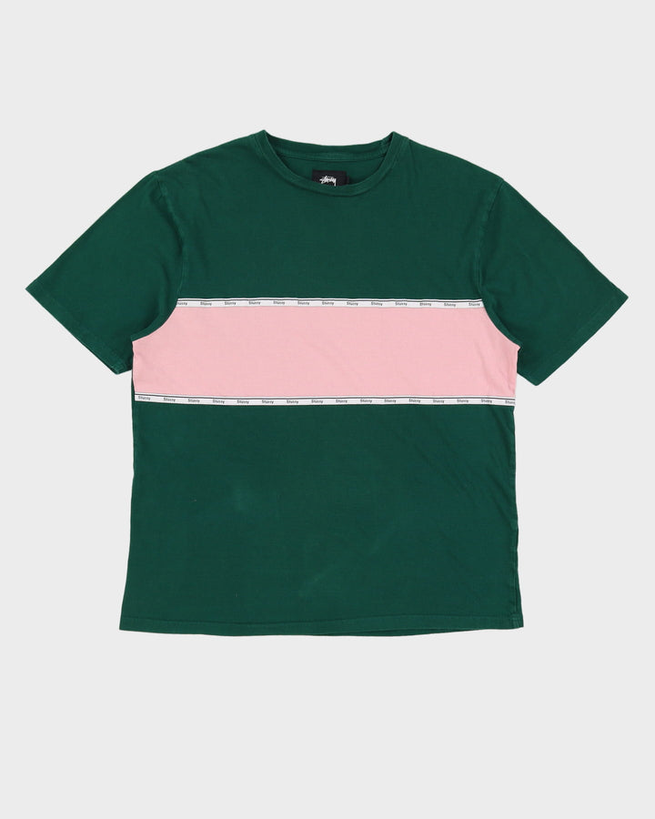 Stussy Green / Pink T-Shirt - L