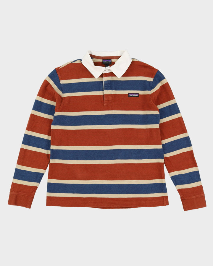 Patagonia Brown Striped Rugby Shirt - M