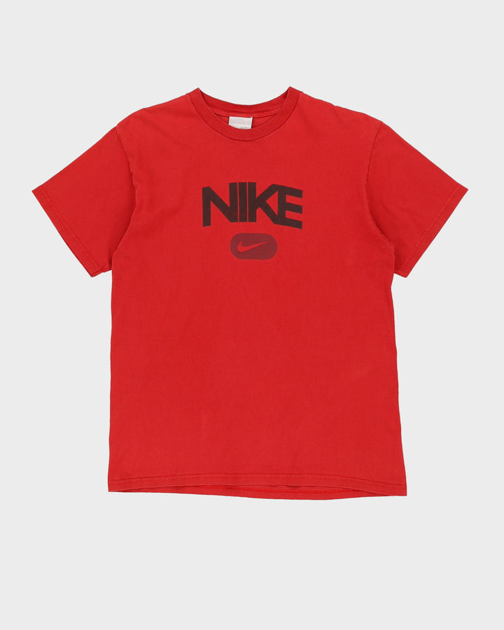00s Nike Red Graphic T-Shirt - M