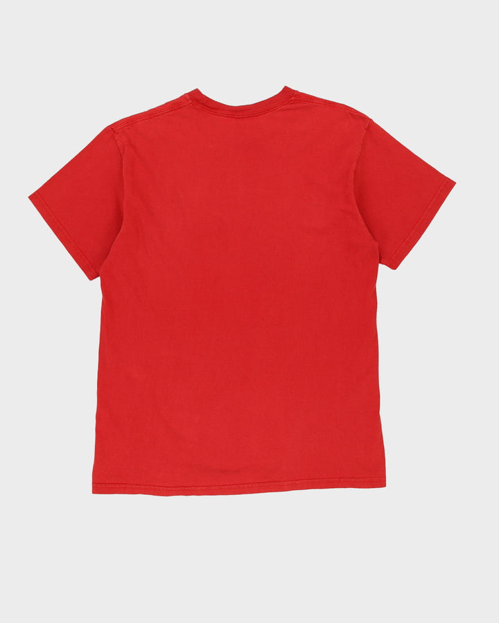 00s Nike Red Graphic T-Shirt - M