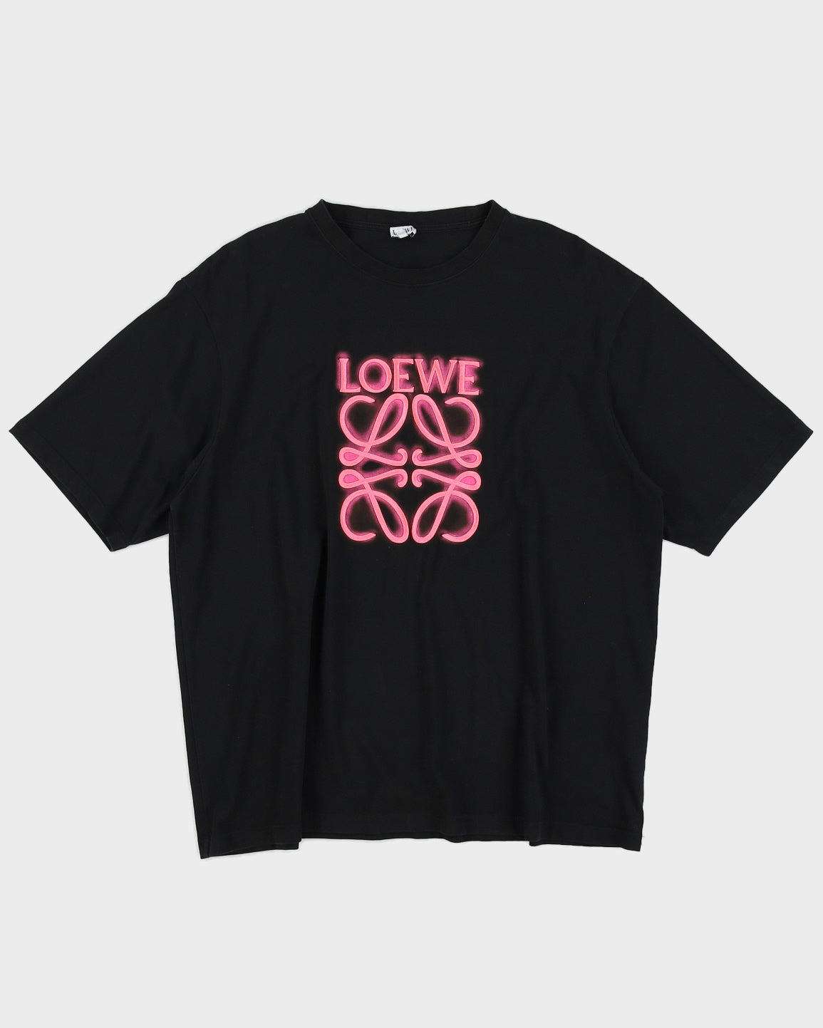Camiseta Loewe Neón Negra Y Rosa Xl – Rokit