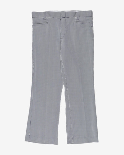 Vintage 80s Baymark Pinstripe Blue / White Trousers - W40 L29