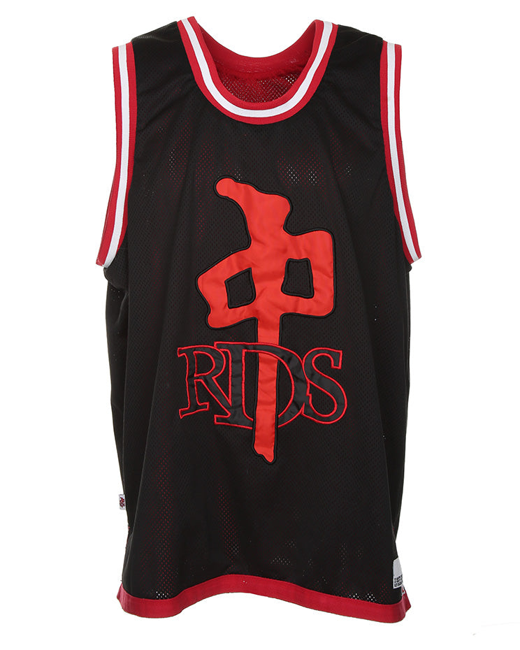 RDS black and red logo mesh vest - XL