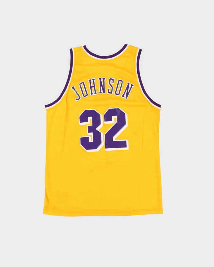 90s Champion Los Angeles Lakers Magic Johnson NBA All-Star Jersey - L