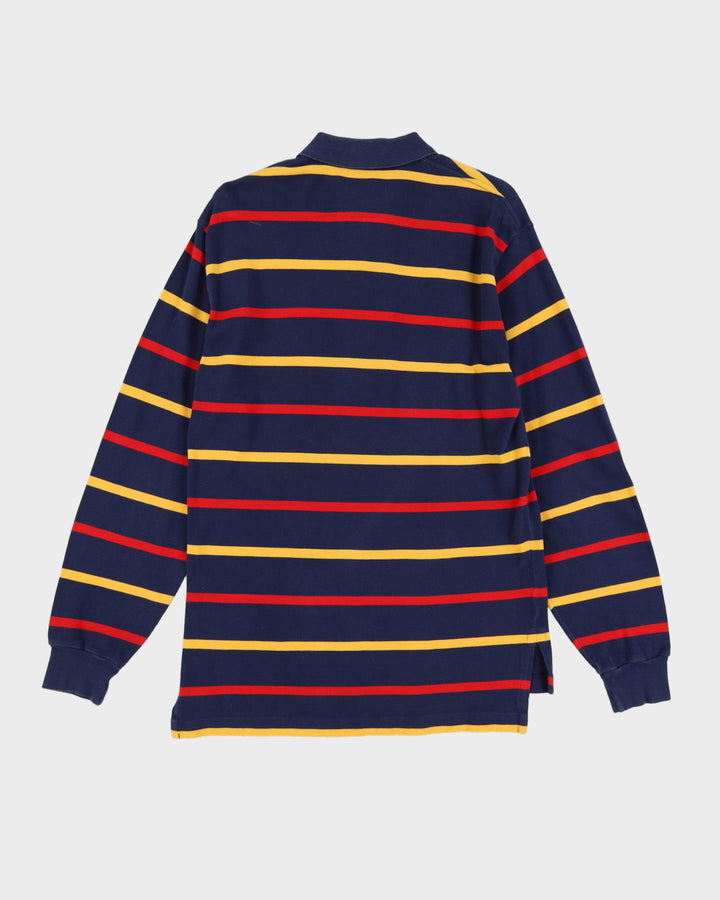 Ralph Lauren Navy Striped Long-Sleeve Polo Shirt - M