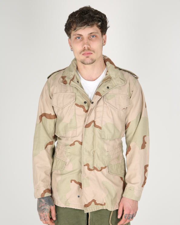 1990s Vintage US Army 3-Colour Desert M65 Field Jacket X-Small