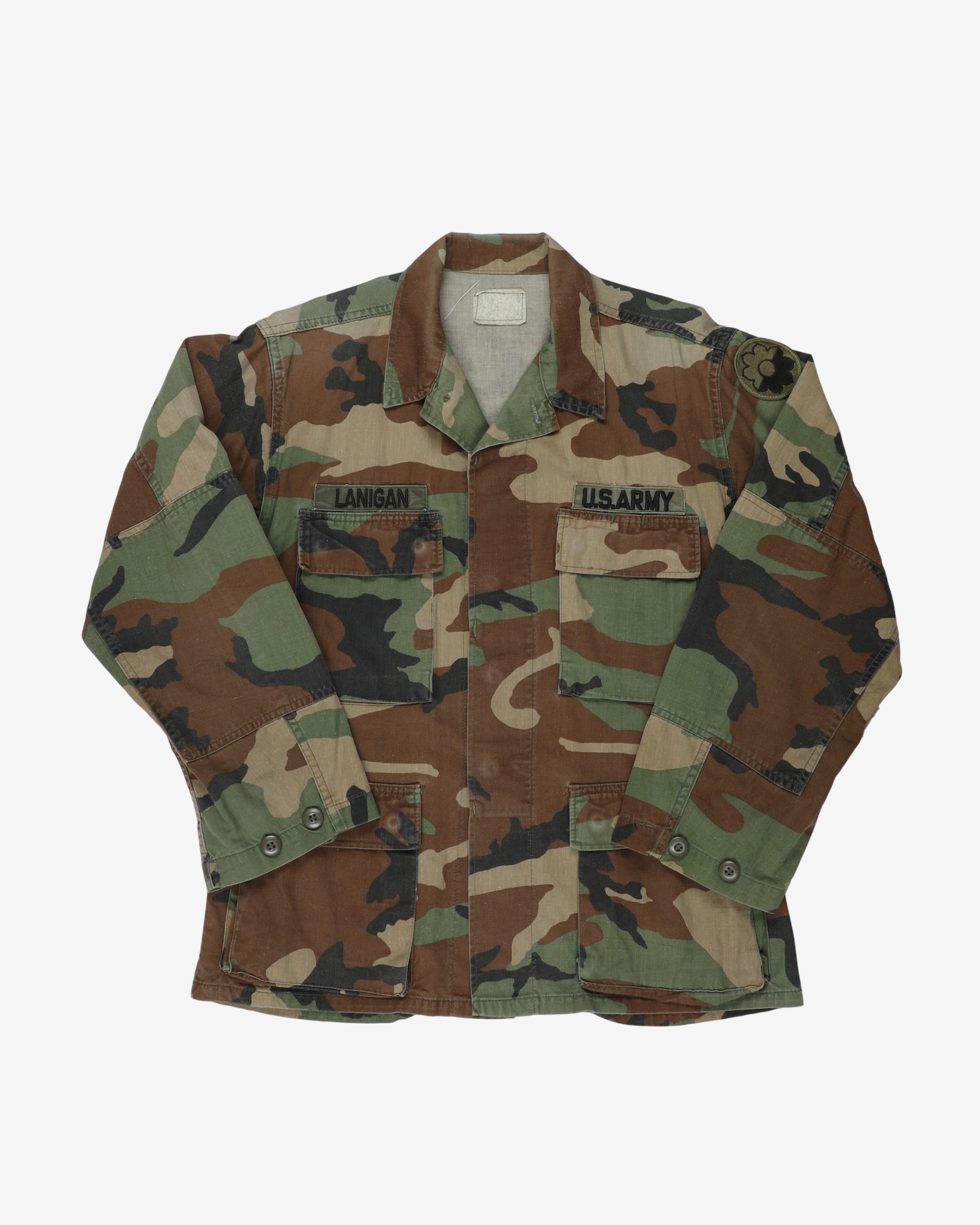 1990s Vintage US Army 9th ID M81 Woodland Camo BDU Coat - small / shor –  Rokit