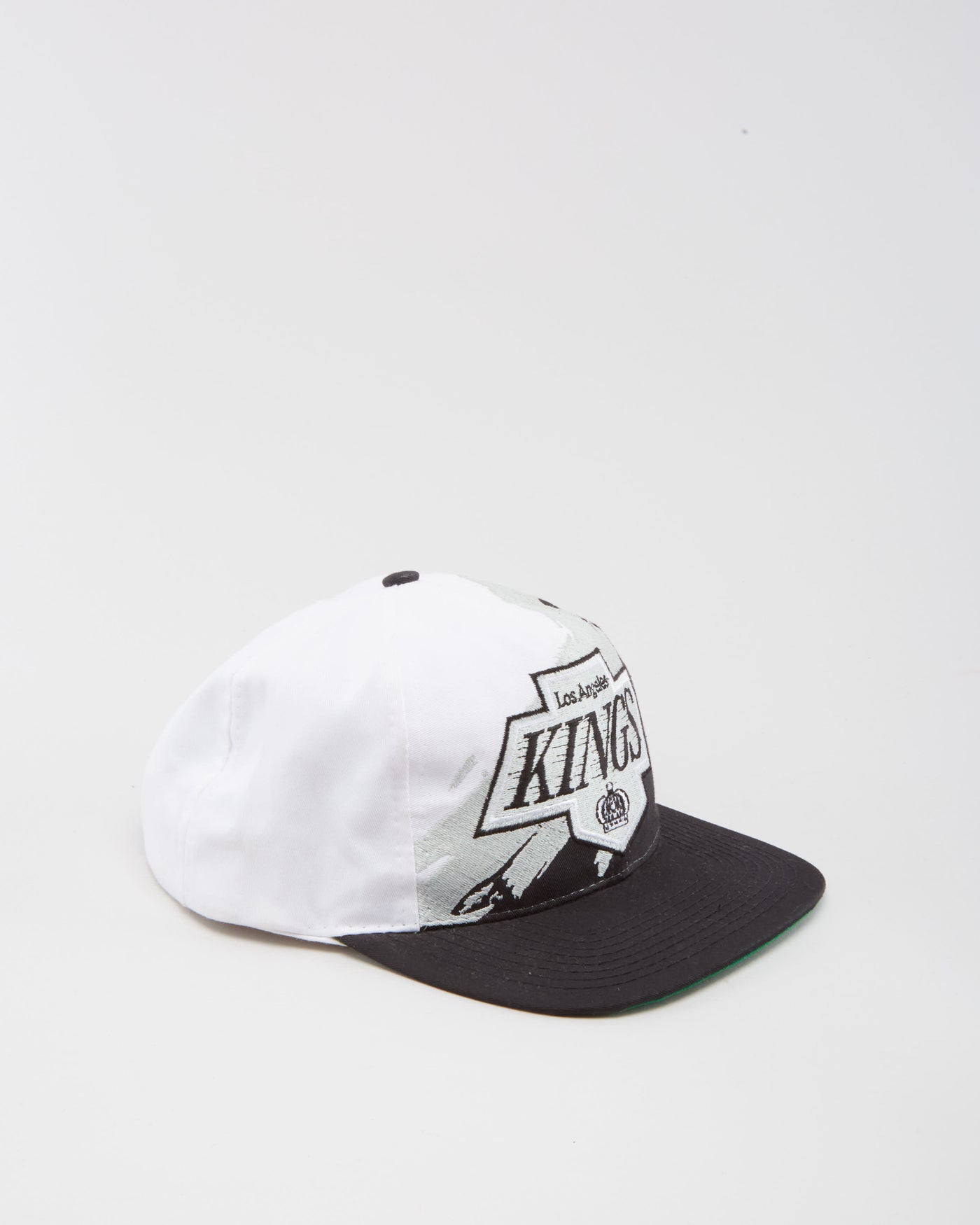 90s L.A. Los Angeles Kings NHL Logo 7 Black / Grey / White Snapback Cap