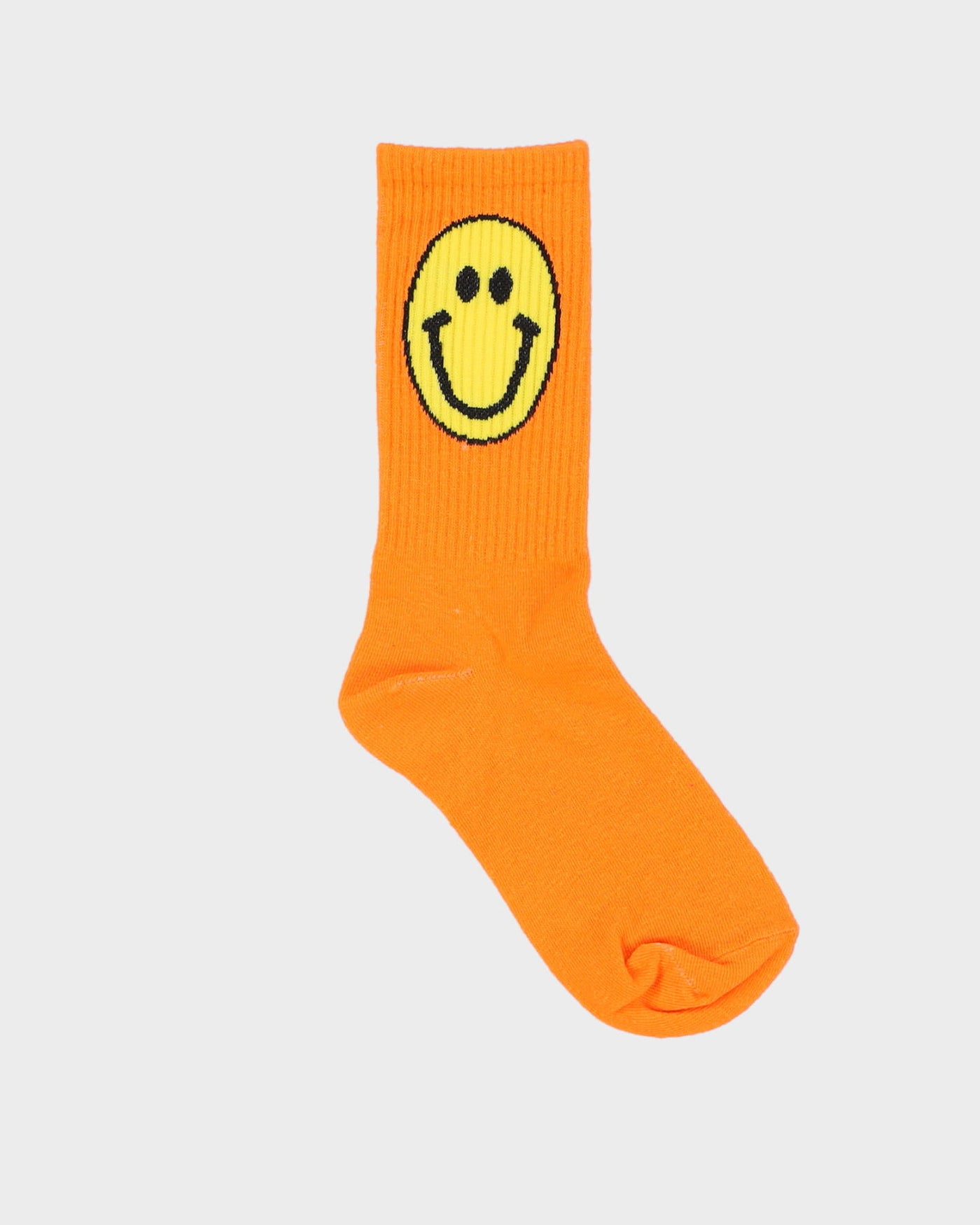 Orange Yellow Smiley Face Socks