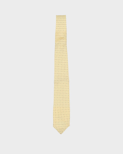 Vintage 70s Monsieur Pierre Yellow Dot Patterned Tie