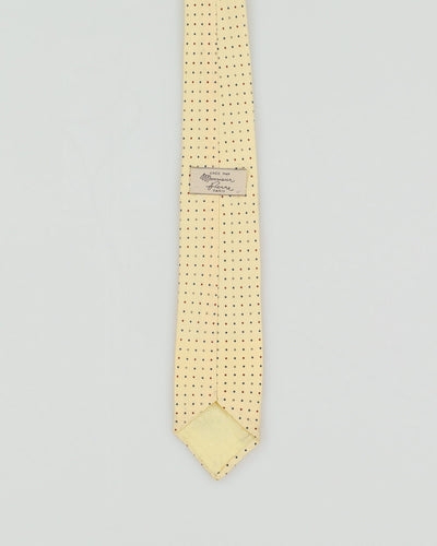 Vintage 70s Monsieur Pierre Yellow Dot Patterned Tie