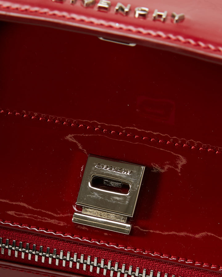 Givenchy Pandora Red Patent Handbag - One Size