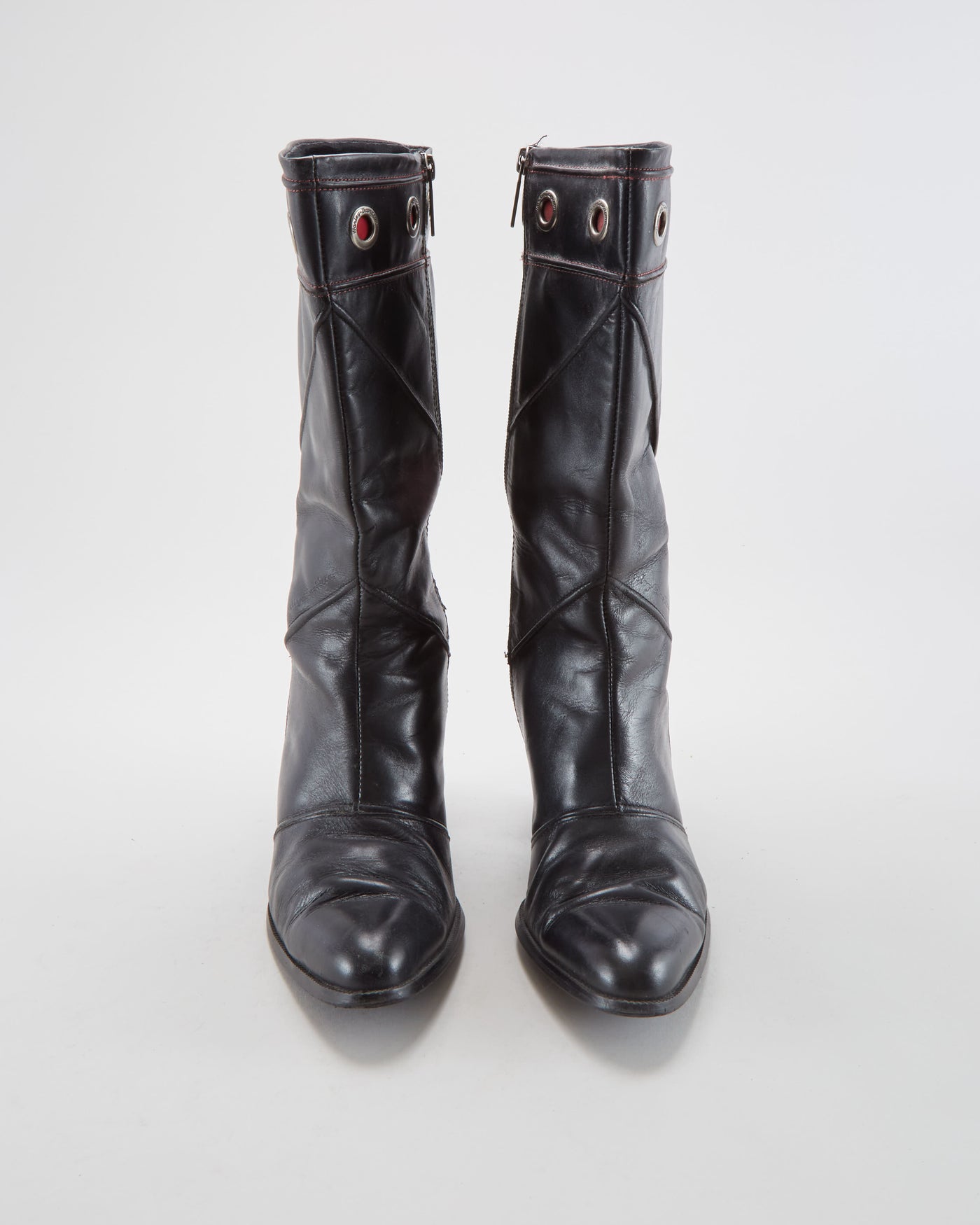 Vintage Harley Davidson Black Boots - Womens UK 7.5