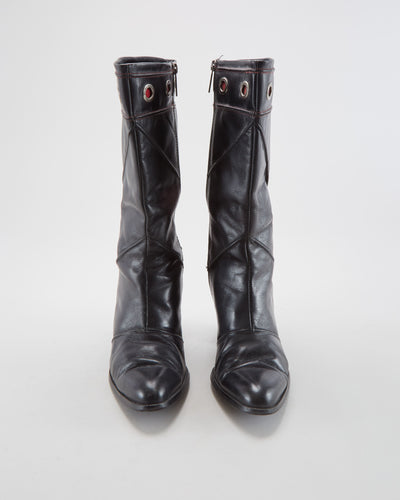 Vintage Harley Davidson Black Boots - Womens UK 7.5
