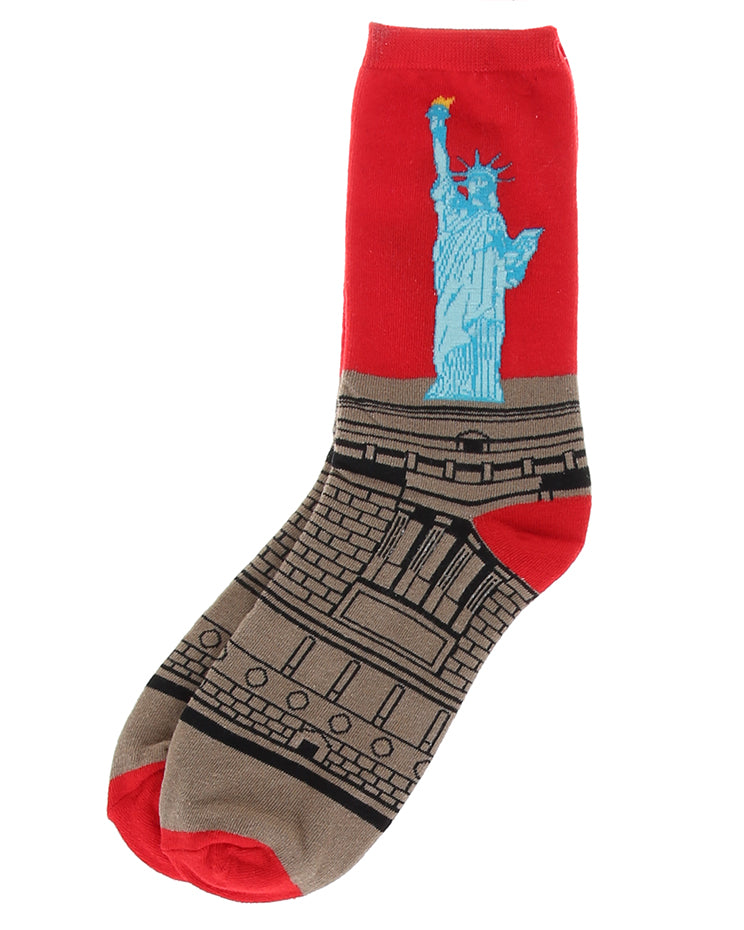 Novelty Red Statue Of Liberty Socks - UK 3 - 6