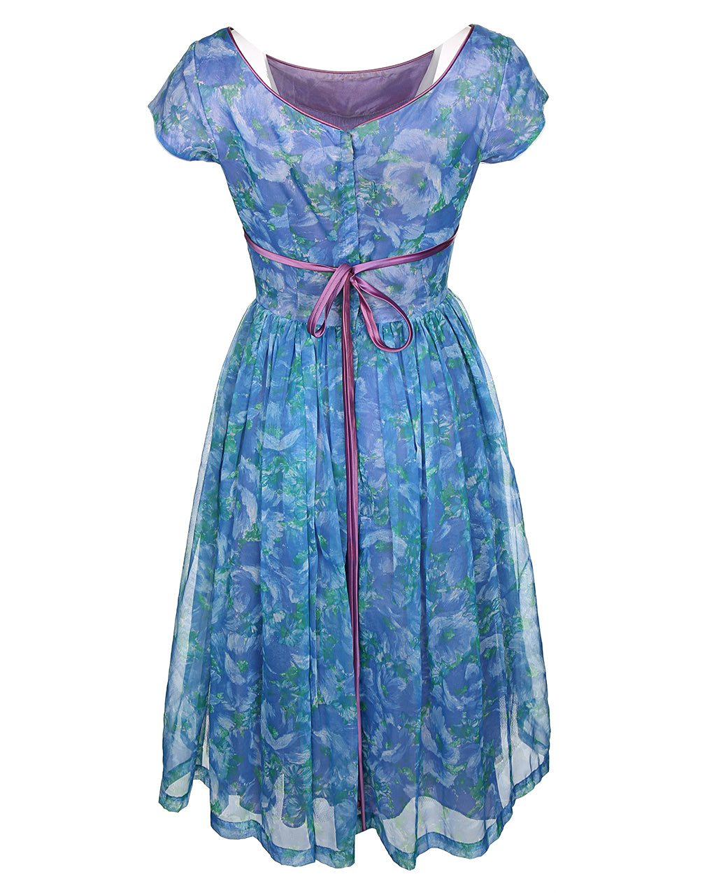 Vintage 50's Blue Midi Dress - S