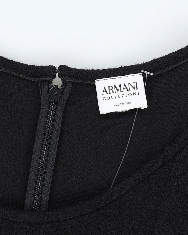 Armani Collezioni Black Wool Dress - S