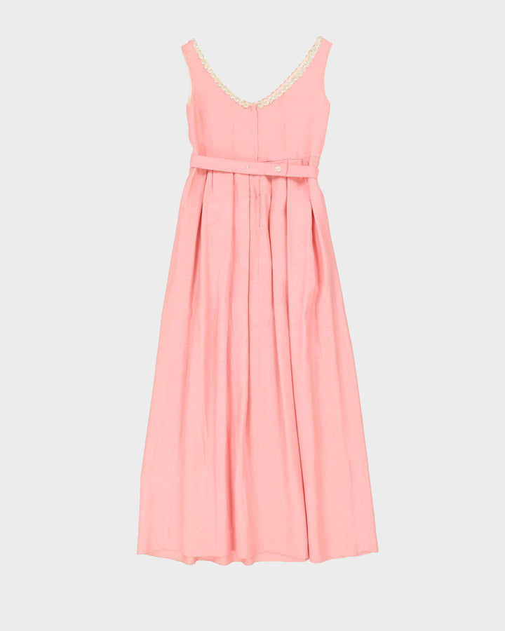 Vintage 1960s Pink Empire Line Cocktail Dress - XXXS