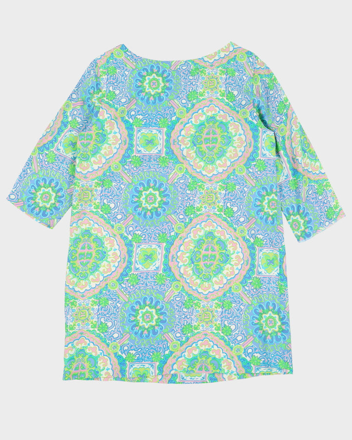 Tommy Hilfiger Green Paisley Patterned Shift Dress - M