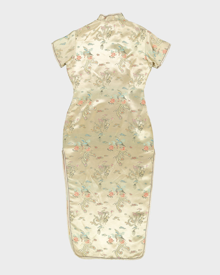 00s Gold Brocade Cheongsam Dress - S