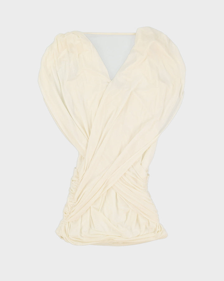 BCBG Max Azria Cream Draped Mini Dress - S