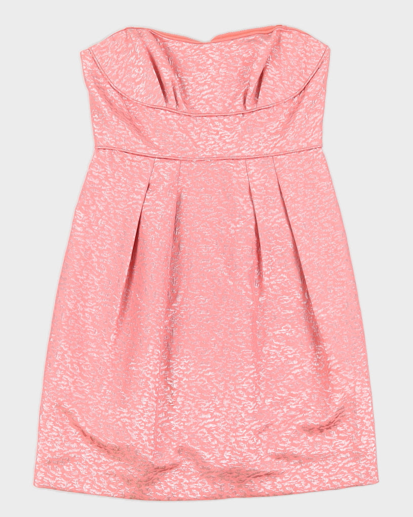 BCBGMAXAZRI Women's High Neckline Dress Pink Size Medium main image 1