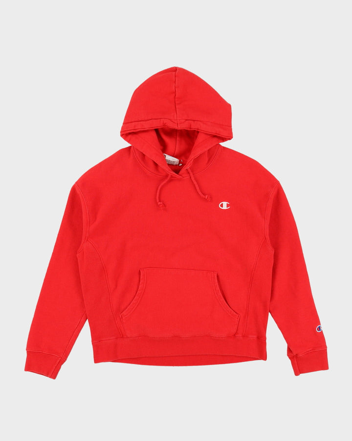Champion Red Reverse Weave Hoodie - L