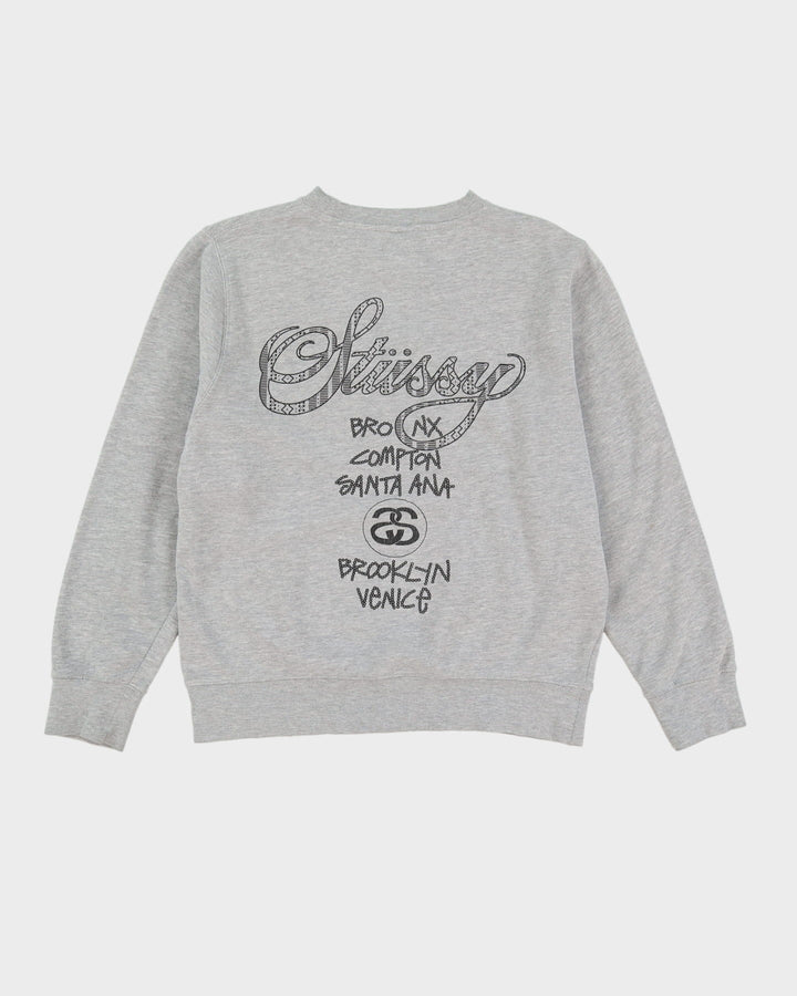 00s Stussy Grey Sweatshirt - S