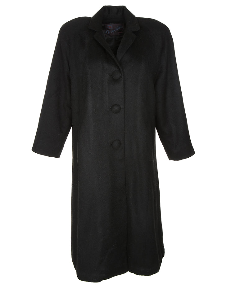 60’s Swing Pleated Satin Royal Overcoat main image 1