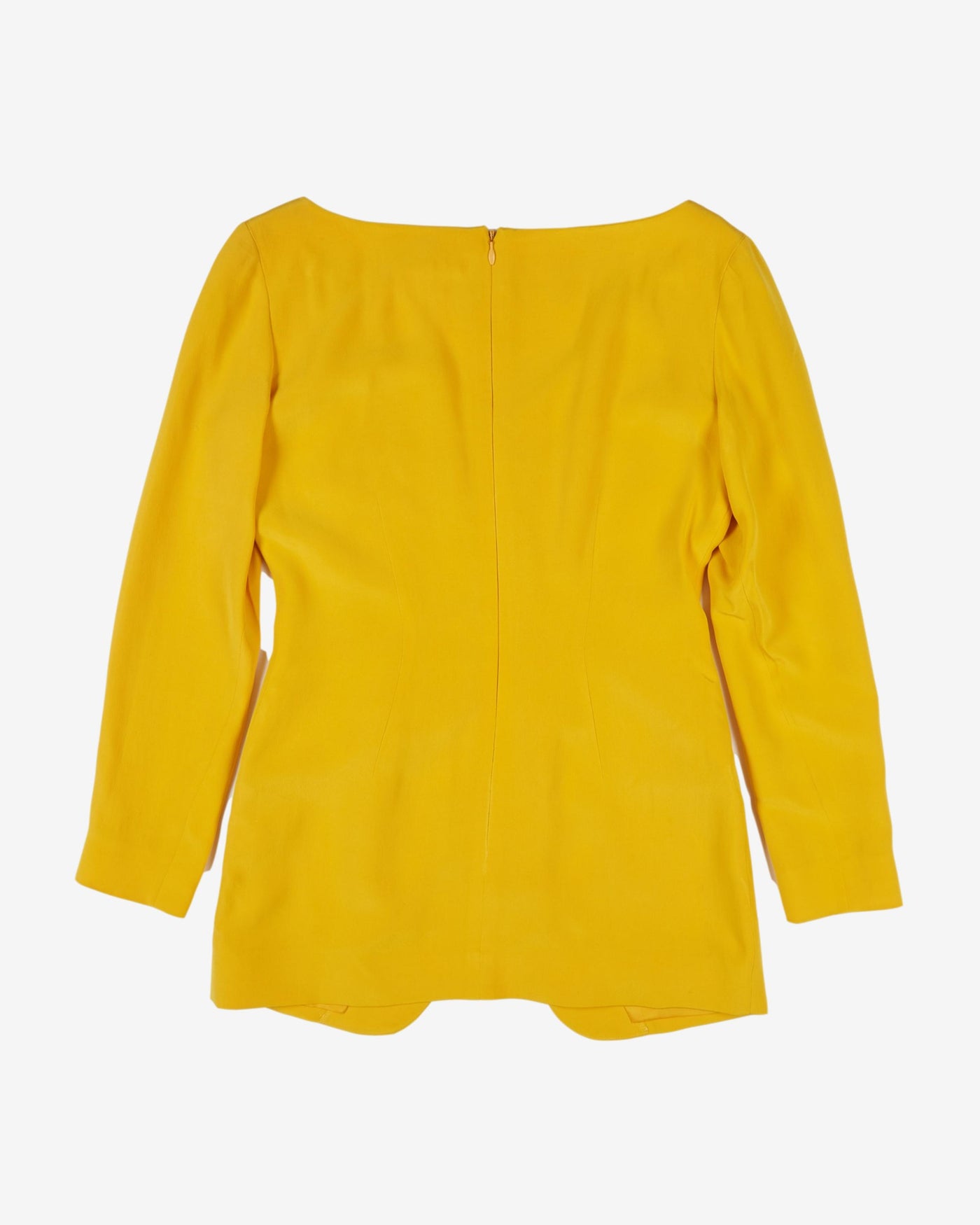 Donna Karan yellow silk wrap style jacket - S