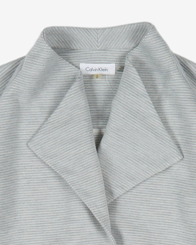 Calvin Klein grey woven stripes jacket - S