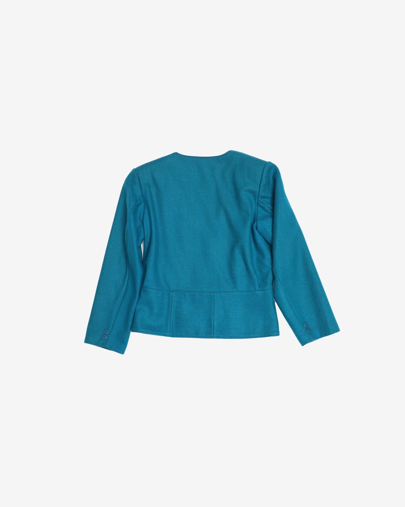 Turquoise  wool blazer style jacket - S