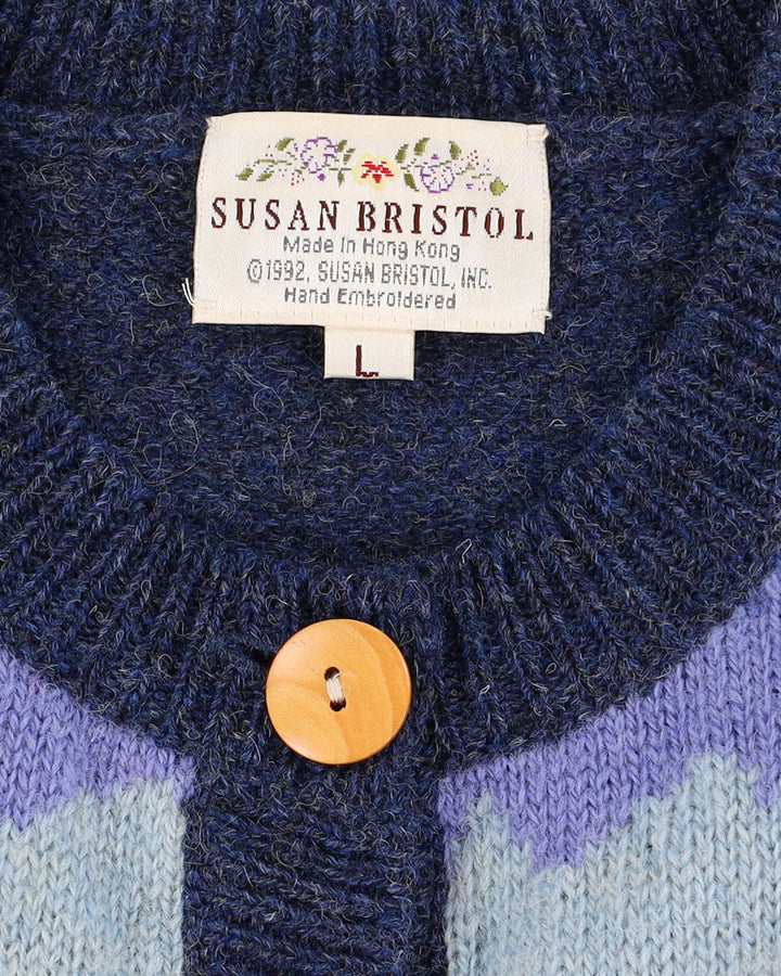 Susan Bristol Novelty Knitted Cardigan - M