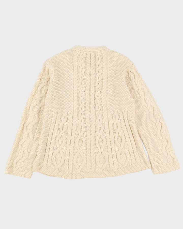 Inis Crafts Ireland Knitted Beige Wool Cardigan - M