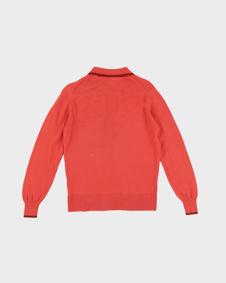 1960s Jaeger Pink Collared Knitted Jumper - XS / S
