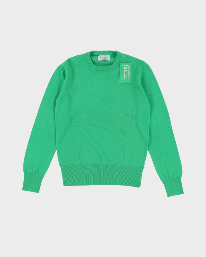 Vintage 80s Deadstock With Tags Benneton Green Pullover Knit - S