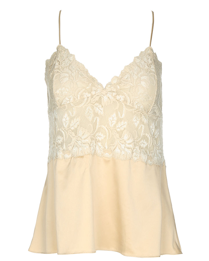 Banana Republic beige latte lace detailed camisole - M