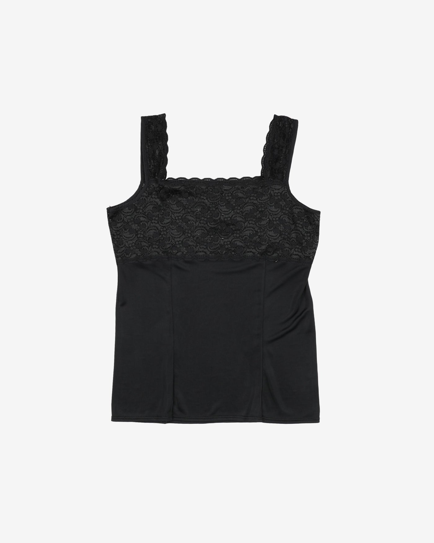 1990's black with lace cami top - S / M