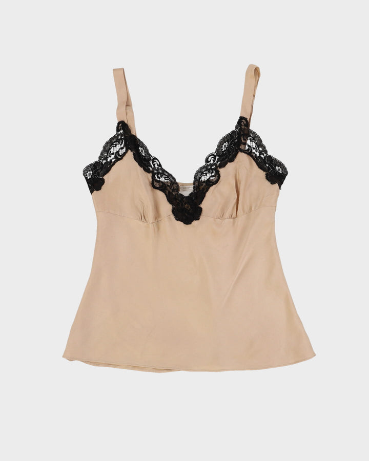 Beige Silk Cami Top - S