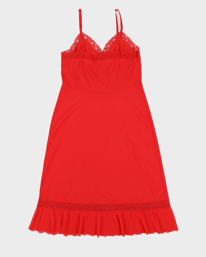 Vintage 1990s Red Slip Dress - M