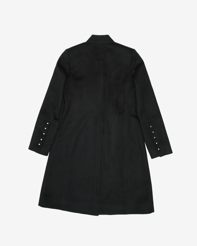 Black Wool And Cashmere Overcoat - XS