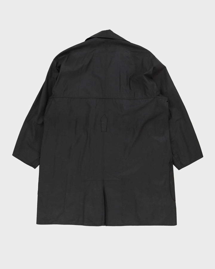 Alaia Paris Black Weatherproof Windbreaker Mac Jacket - XL