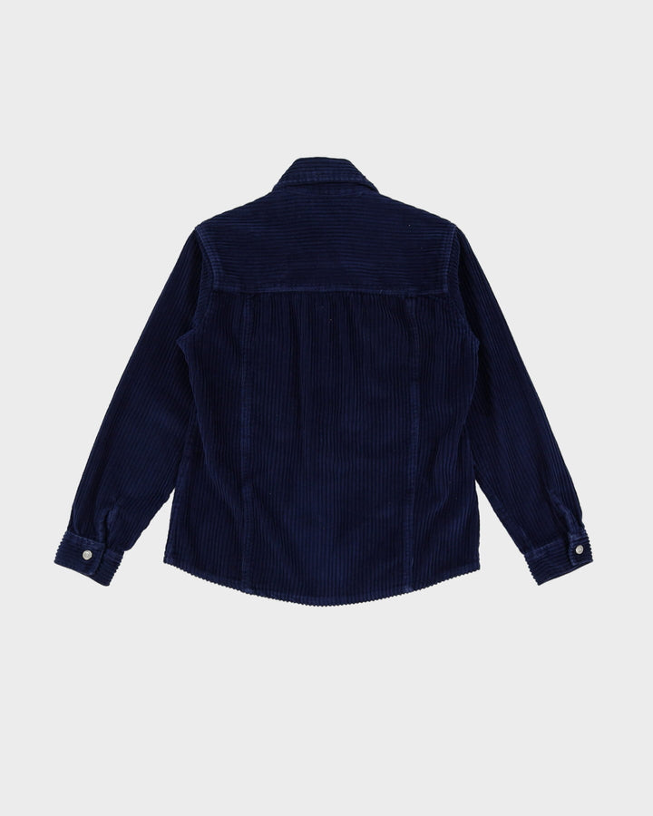 Blue Cord Shirt Style Jacket - S