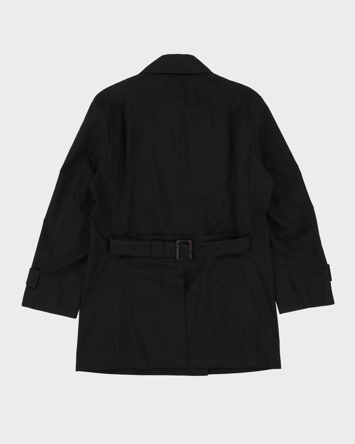 Burberry Black Label Black Raincoat Style Jacket - S