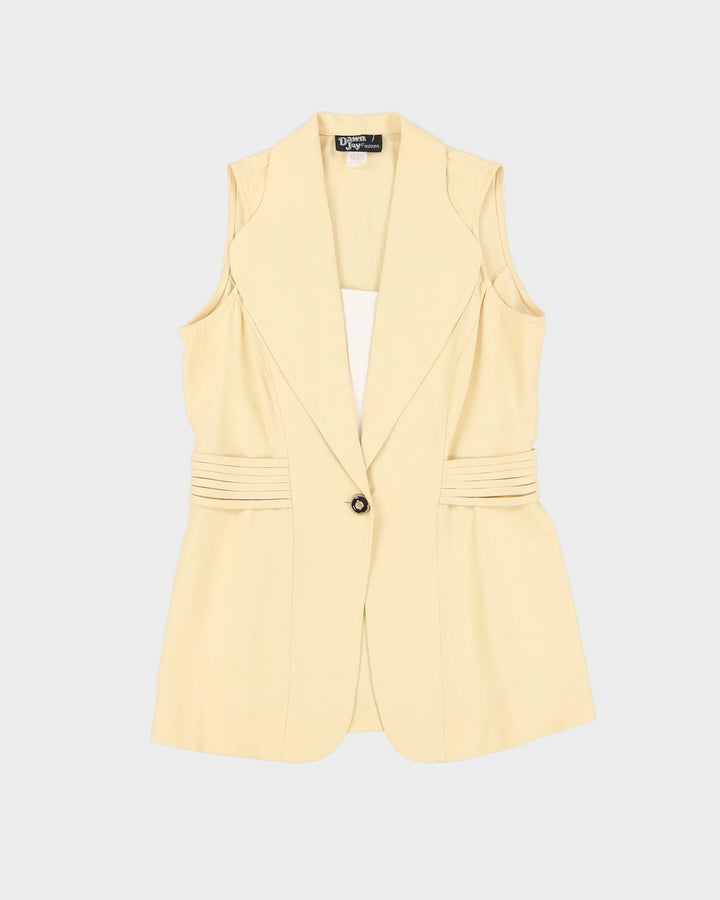 Vintage 1990s Yellow Short Sleeve Jacket - S