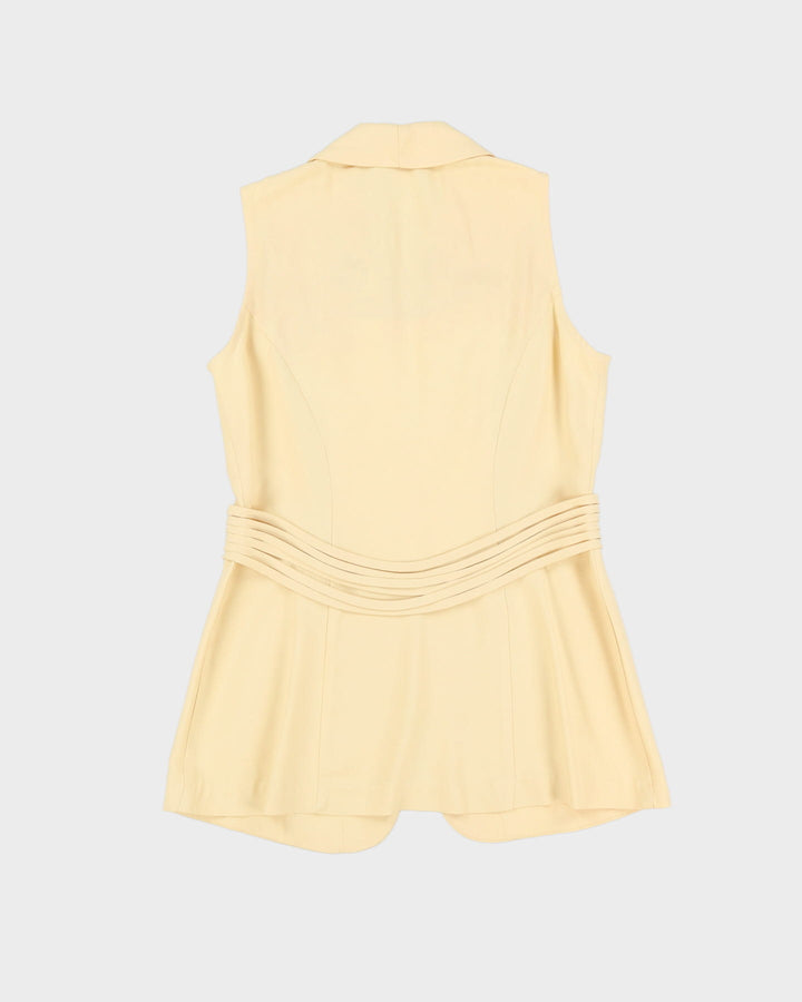 Vintage 1990s Yellow Short Sleeve Jacket - S