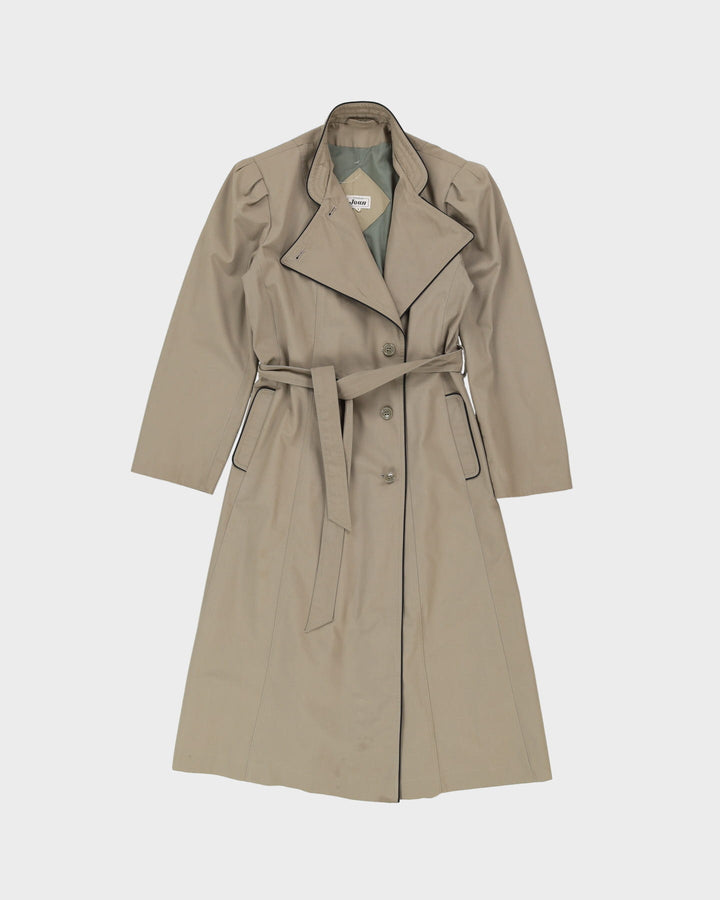 Vintage 1980s Khaki Mac Coat - S