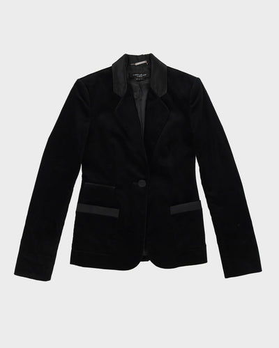 Guess Black Velvet Blazer Jacket - XXS / XS