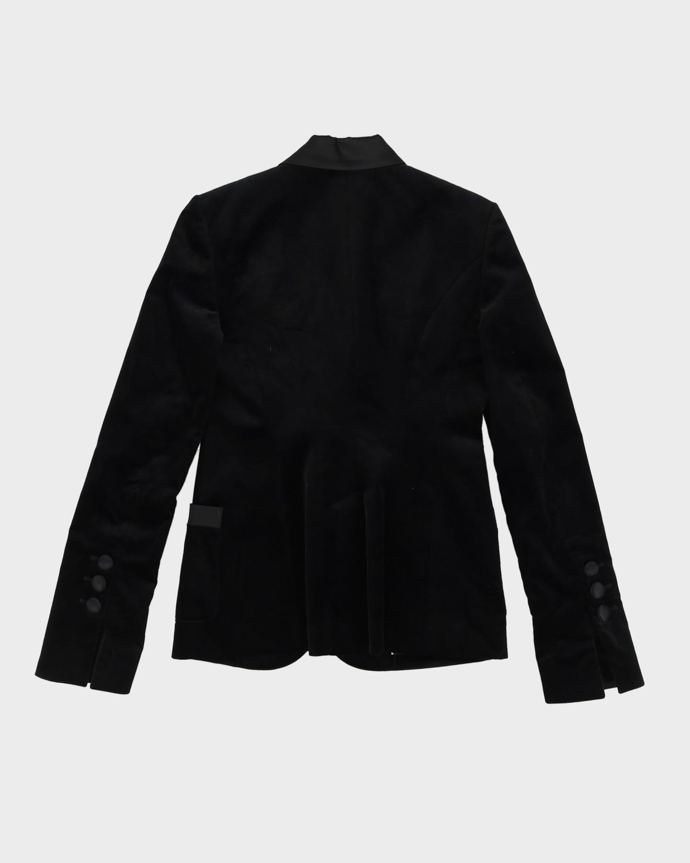 Guess Black Velvet Blazer Jacket - XXS / XS